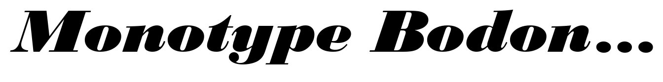 Monotype Bodoni Black Italic